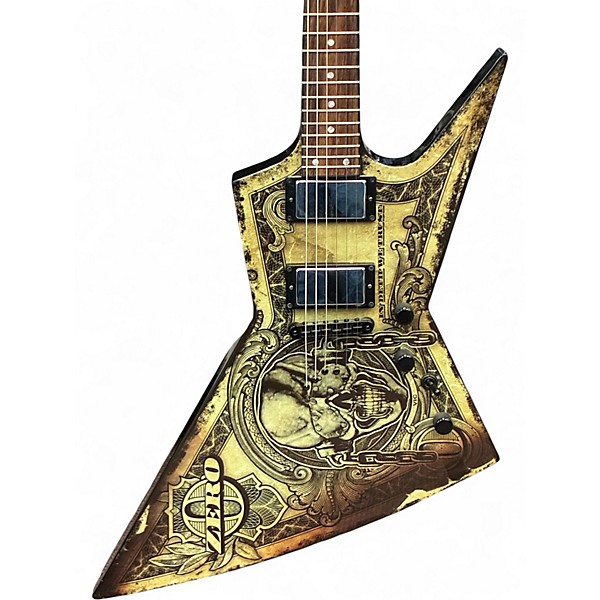 Used Dean Zero Dave Mustaine In Deth We Trust Custom Graphic Solid Body Electric Guitar