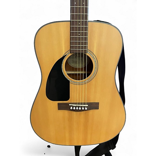 Used Fender CD100 Left Handed Natural Acoustic Guitar