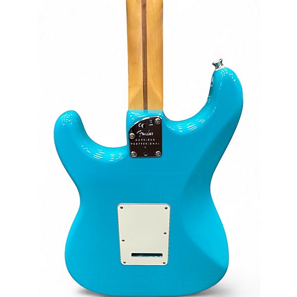Used Fender American Professional Stratocaster SSS Miami Blue Solid Body Electric Guitar