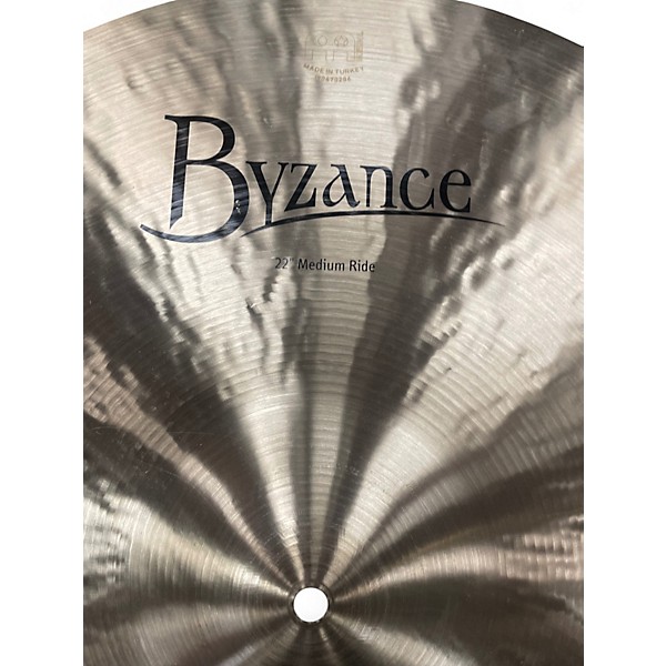 Used MEINL 22in Byzance Traditional Medium Ride Cymbal