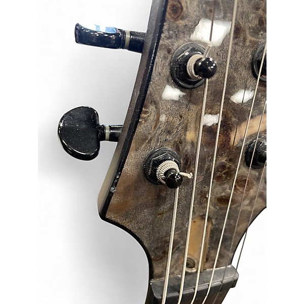 Used Schecter Guitar Research OMEN ELITE 6 BURLED CHARCOEL FININSH Solid Body Electric Guitar