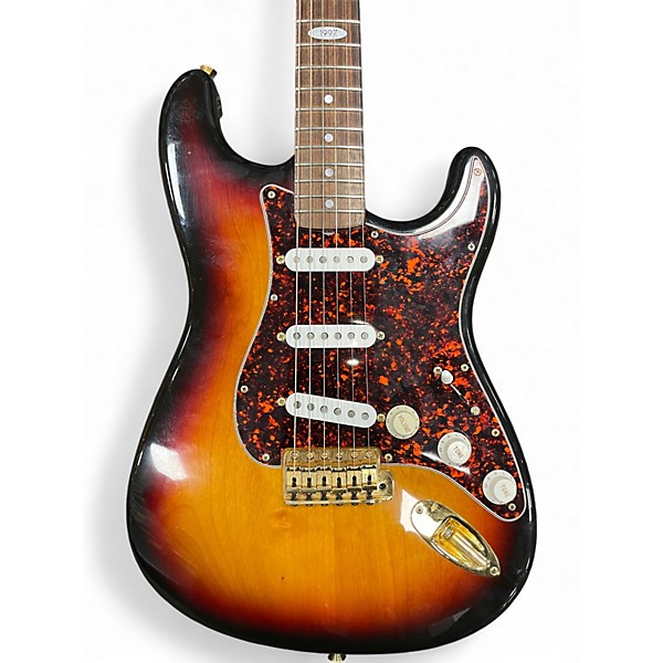 Vintage 1997 Fender Collector's Edition Stratocaster 3 Color Sunburst Solid Body Electric Guitar