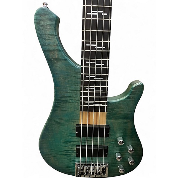 Used Caraya RHYTHMIC SYMPHONY TRANS TURQUOISE Electric Bass Guitar