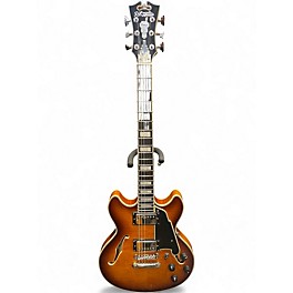 Used D'Angelico Premier Mini DC Dark Iced Tea Burst Hollow Body Electric Guitar