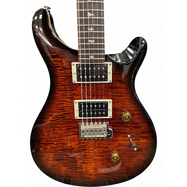 Used PRS SE Custom 24 Black Gold Burst Solid Body Electric Guitar