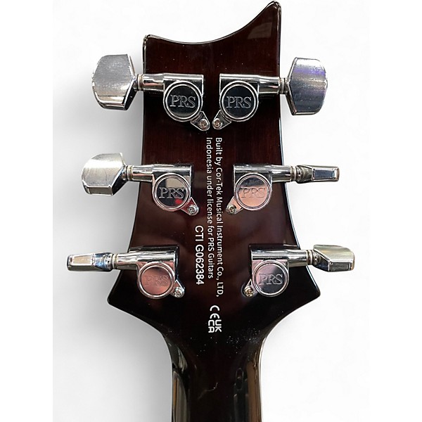 Used PRS SE Custom 24 Black Gold Burst Solid Body Electric Guitar