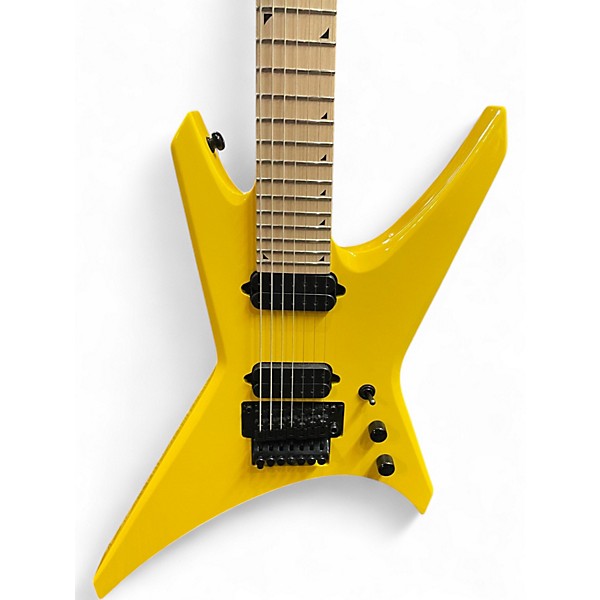 Used Jackson DAVE DAVIDSON SIGNATURE WARRIOR WR7 FERRARI YELLOW Solid Body Electric Guitar