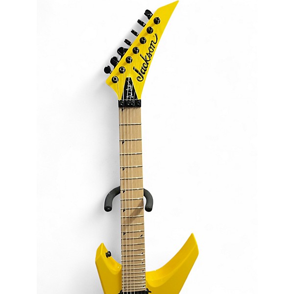 Used Jackson DAVE DAVIDSON SIGNATURE WARRIOR WR7 FERRARI YELLOW Solid Body Electric Guitar