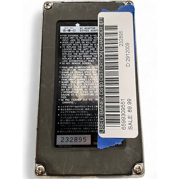 Used Ibanez DS10 Distortion Charger Effect Pedal