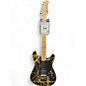 Used Hondo Professional II Black and Yellow Solid Body Electric Guitar thumbnail