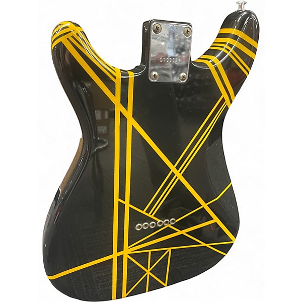 Used Hondo Professional II Black and Yellow Solid Body Electric Guitar