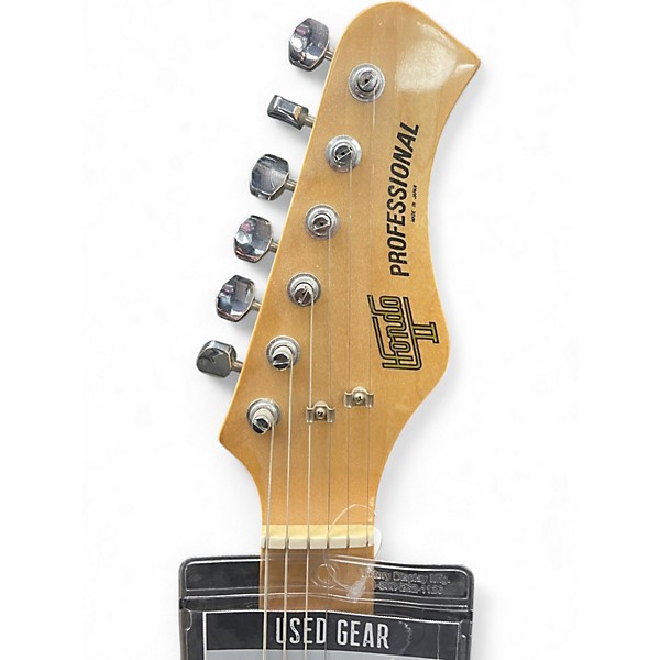 Used Hondo Professional II Black and Yellow Solid Body Electric Guitar