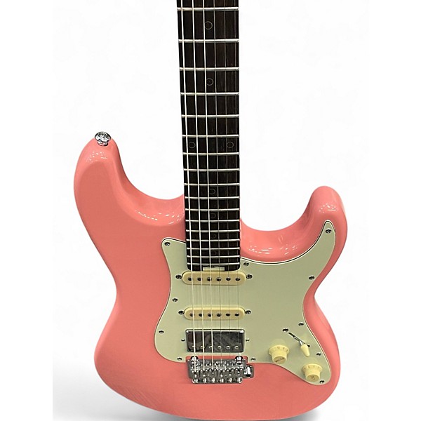Used Schecter Guitar Research NICK JOHNSTON Pink Solid Body Electric Guitar