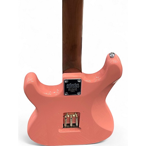 Used Schecter Guitar Research NICK JOHNSTON Pink Solid Body Electric Guitar