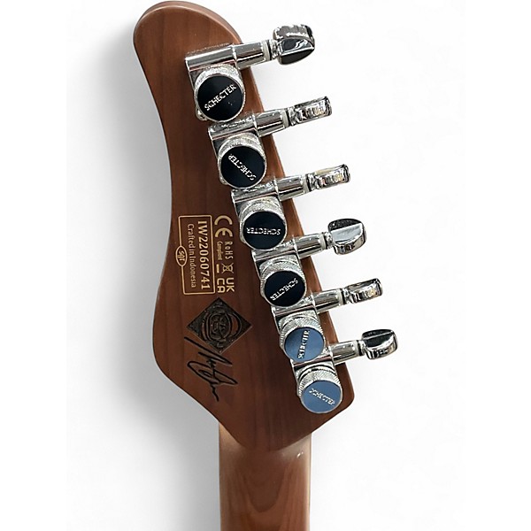 Used Schecter Guitar Research NICK JOHNSTON Pink Solid Body Electric Guitar