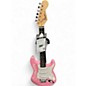 Used Squier Hello Kitty Stratocaster Single Hum Pink With Kitty Pickguard Pink Solid Body Electric Guitar thumbnail
