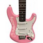 Used Squier Hello Kitty Stratocaster Single Hum Pink With Kitty Pickguard Pink Solid Body Electric Guitar
