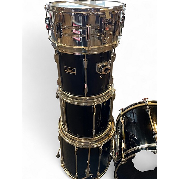 Used Pearl 5 Piece Export Black Drum Kit