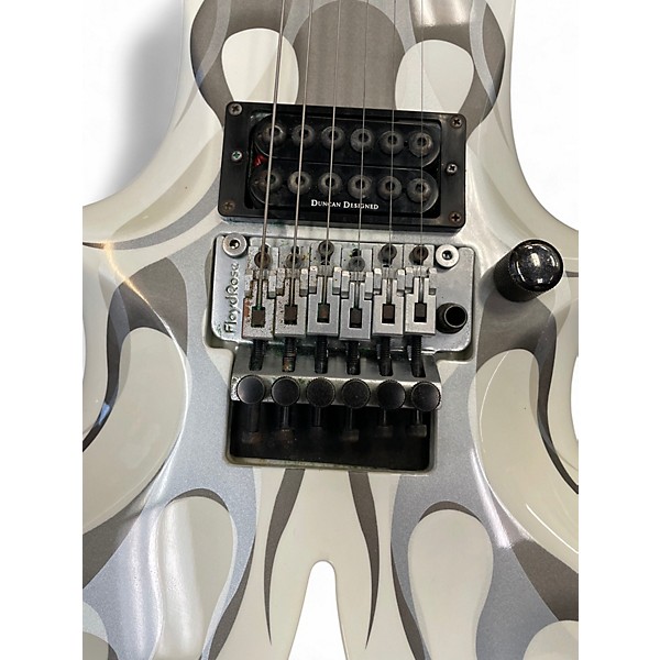 Used B.C. Rich DVG Limited Edition Draco V Floyd Rose White Solid Body Electric Guitar