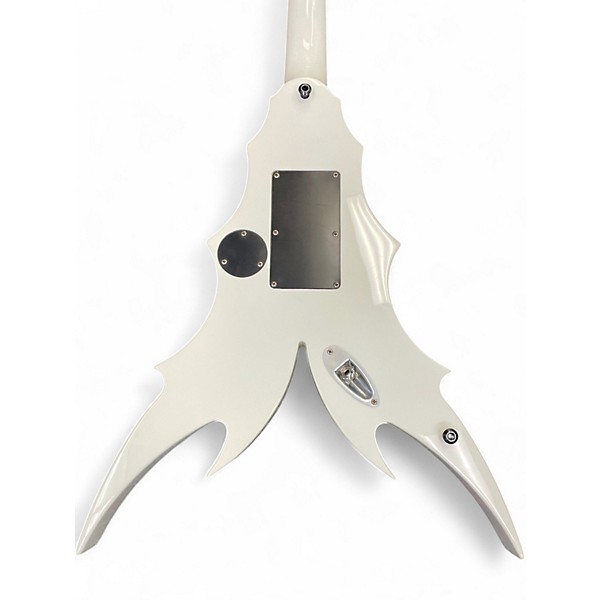 Used B.C. Rich DVG Limited Edition Draco V Floyd Rose White Solid Body Electric Guitar