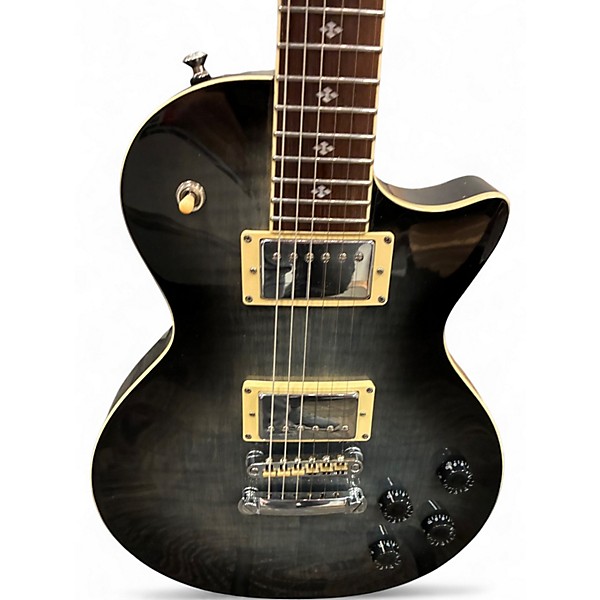 Used Xaviere XV500 Trans Black Solid Body Electric Guitar