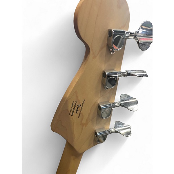 Used Squier Bronco Pink Electric Bass Guitar