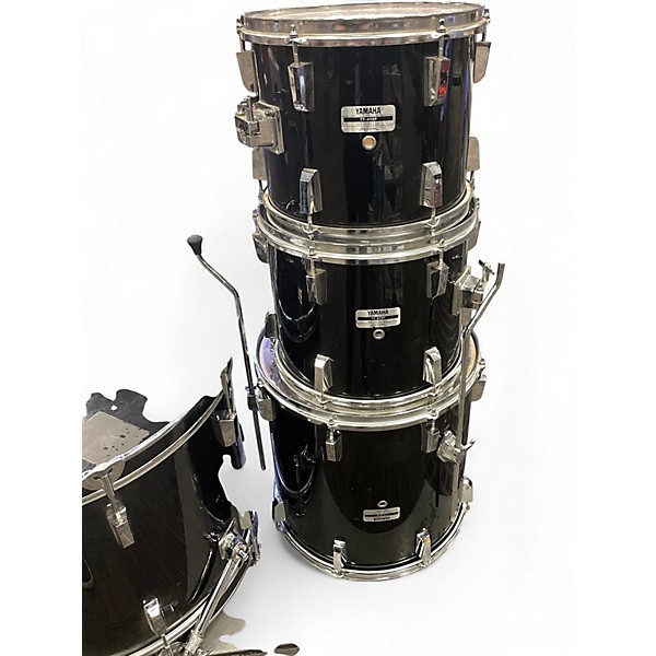 Used Yamaha 4 Piece Power Road Kit Black Drum Kit