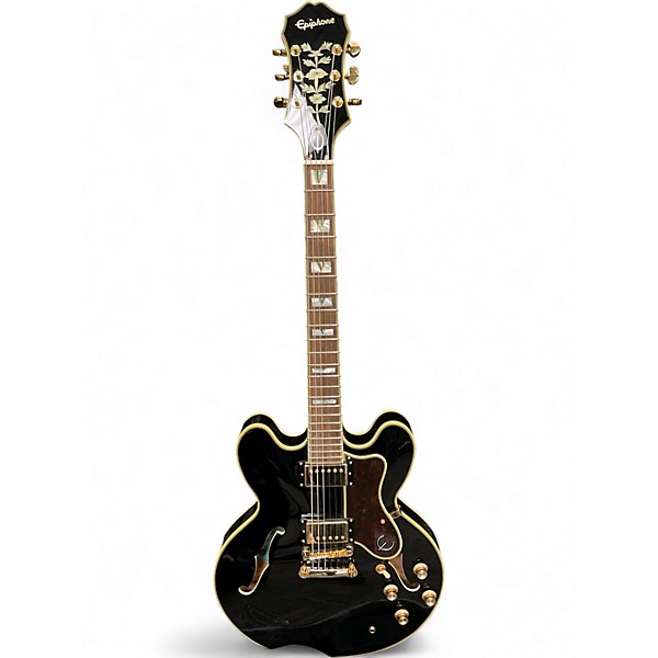 Used Epiphone Sheraton II Pro Black Hollow Body Electric Guitar
