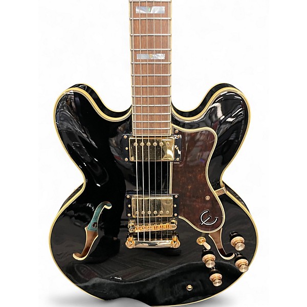 Used Epiphone Sheraton II Pro Black Hollow Body Electric Guitar