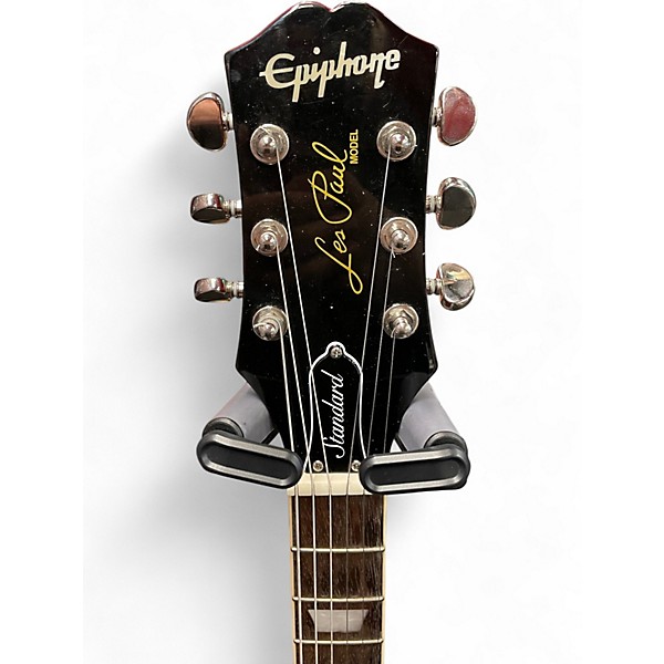 Used 2021 Epiphone Les Paul Standard 1960s Bourbon Burst Solid Body Electric Guitar