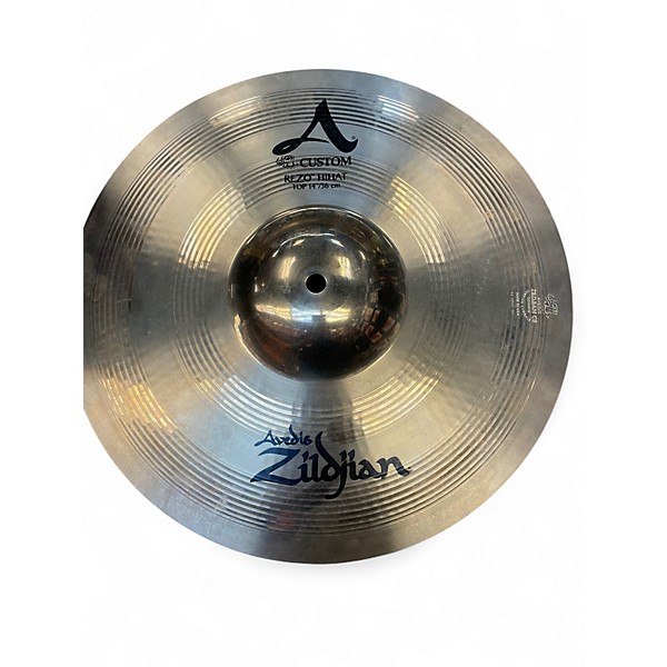 Used Zildjian 14in A Custom Rezo Hi Hat Pair Cymbal