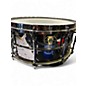 Used Ludwig 14X5.5 Black Magic Snare Black Drum