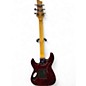 Used Schecter Guitar Research Omen Extreme 6 Floyd Rose TRANSPARENT RED Solid Body Electric Guitar