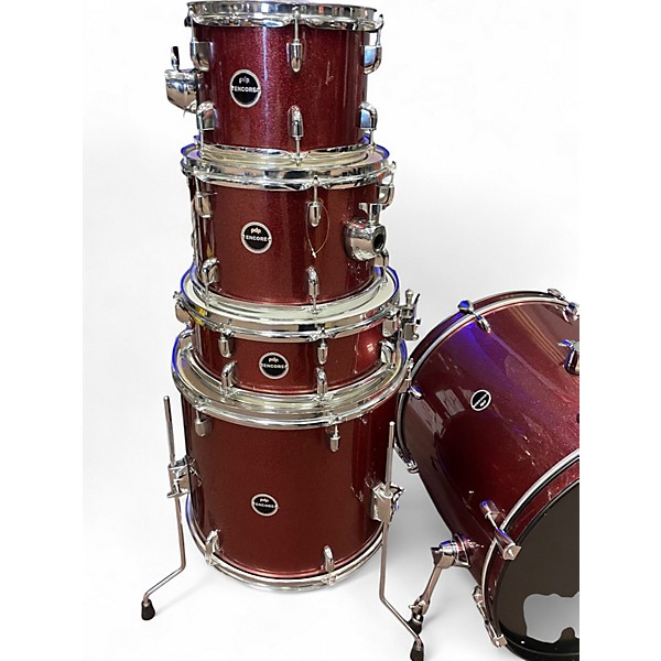 Used PDP by DW 5 Piece Encore Ruby Red Drum Kit