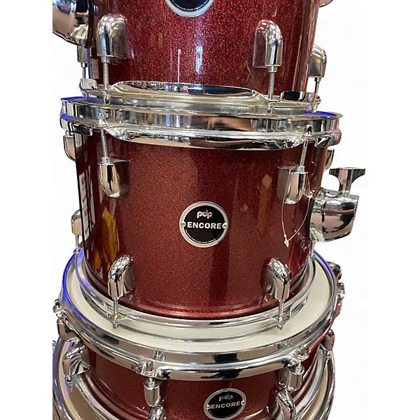 Used PDP by DW 5 Piece Encore Ruby Red Drum Kit