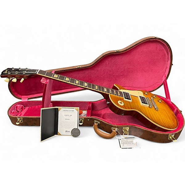Used Gibson 1959 Reissue Murphy Aged Les Paul m2m lemon fade Solid Body Electric Guitar