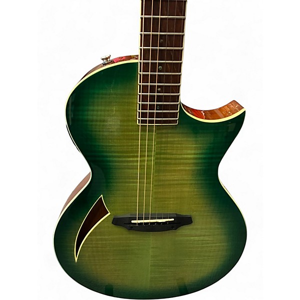 Used ESP LTD TL6 Trans Green Acoustic Electric Guitar