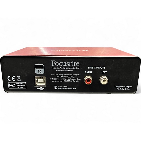 Used Focusrite Scarlett Solo Gen 2 Audio Interface