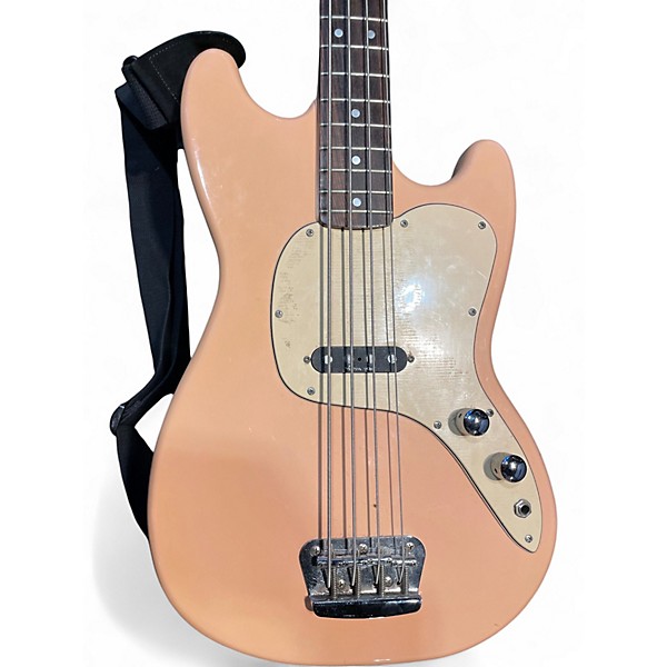 Vintage 1997 Squier Vista Musicmaster  Pink Electric Bass Guitar