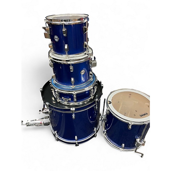 Used Ludwig 5 Piece Accent Royal Blue Drum Kit