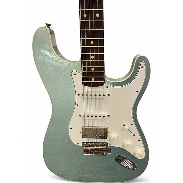 Used Fender Custom Shop Limited-Edition Double Bound HSS Stratocaster Jo Aged Firemist Silver Solid Body Electric Guitar