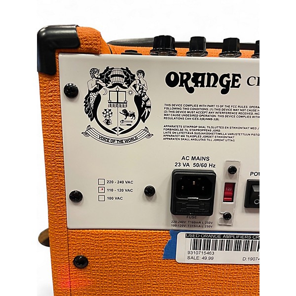 Used Orange Amplifiers Crush 12 Guitar Combo Amp