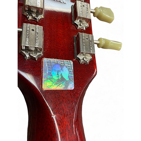 Used Gibson Les Paul 100 LP JR Trans Crimson Red Solid Body Electric Guitar