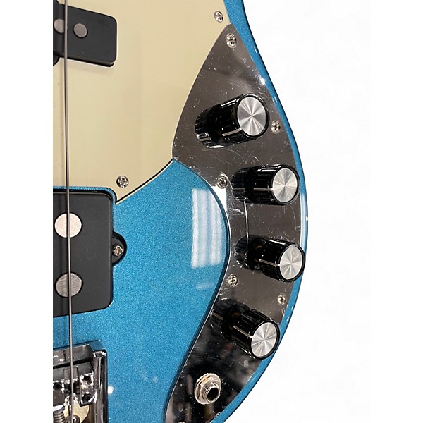 Used D. Lakin Basses S4 001 Shark 4 strung Metallic Blue Electric Bass Guitar