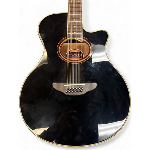 Used Yamaha APX700II Black Acoustic Electric Guitar