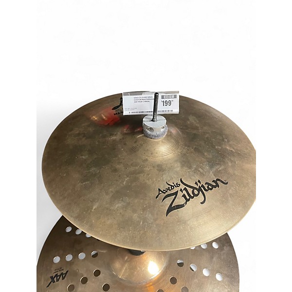 Used Zildjian 14in A Custom Mastersound Hi Hat Pair Cymbal
