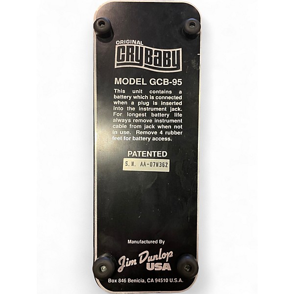 Used Dunlop GCB95 Original Crybaby Wah Effect Pedal