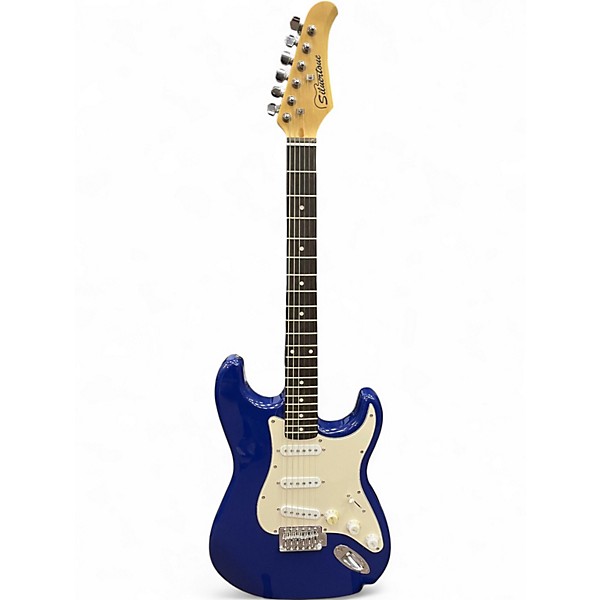 Used Silvertone St Style Blue Solid Body Electric Guitar