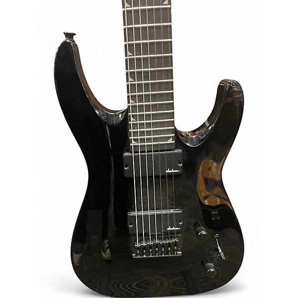 Used Jackson JS22-7 Dinky 7 String Black Solid Body Electric Guitar