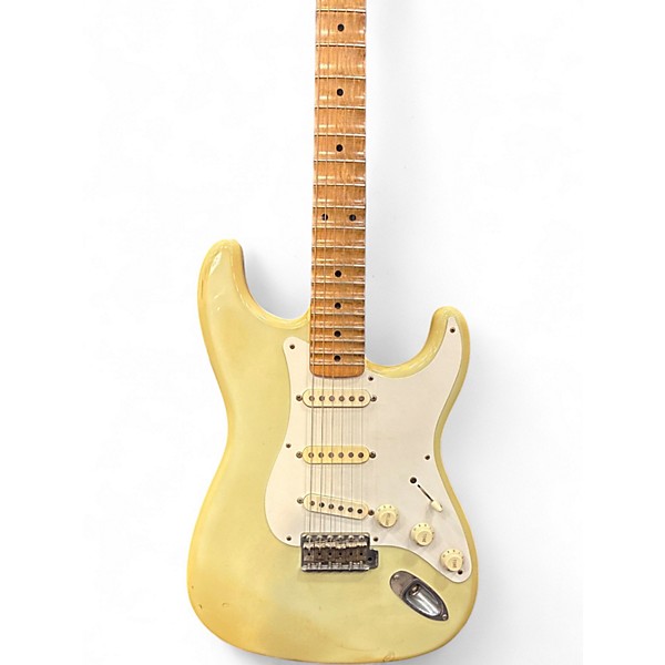 Used Fender MIJ Scalloped Maple Vintage White Solid Body Electric Guitar